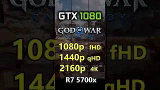 God of War Ragnarok - GTX 1080 - 1080p vs 1440p vs 2160p 4K