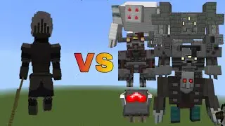 Nameless King vs Crimson Steve's mobs and Bosses - Minecraft Mob Battle