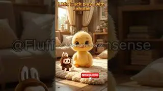 CUTE #DUCK PLAY WITH #LABUBU #cute #bebek #lucu #shorts #animal #toys
