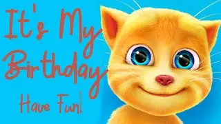Ginger Cat Birthday Celebrations Talking Tom Friends Funny | Birthday Cake | Smack | Eating