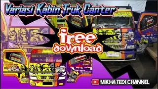 Variasi sticker kabin truk canter ( link download ada di deskripsi )