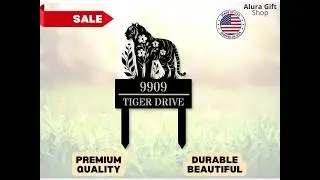 Transform Your Yard with This Custom Tiger Address Sign &mdash; A Roaring Welcome for Guests!