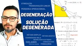 Degeneração, Problema Degenerado e o Simplex - Programação Linear, Otimização, Pesquisa Operacional