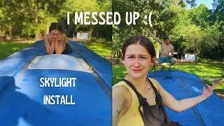 TURNING A BUS INTO A STORE-  Putting in a skylight + update
