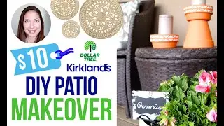 DIY Patio Makeover | Dollar Tree DIY | Kirklands Inspired DIY | Modern Boho Farmhouse