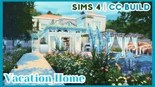 🏡 Sims 4 CC Build | Dreamy Vacation Home 🌺 | 2 Bedrooms + Pool & Garden