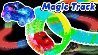 Стартовый набор Magic Track и Car Tricks (гоночная трасса с неоновым свечением и светящиеся машинки)