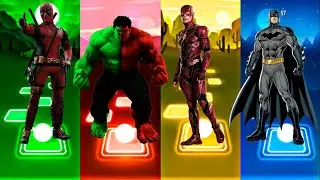 DEADPOOL vs RED HULK vs FLASH vs BATMAN - Tiles Hop Edm Rush
