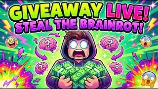 🔴LIVE GIVEAWAY IN ROBLOX | STEAL A BRAINROT LIVE