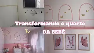 Transformação de quarto do baby com pouco dinheiro! #diáriodegravidez #quartodebebê