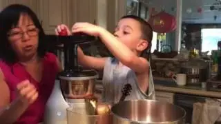 Chef Reef & his asst Lala juicing