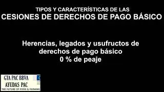 CESIONES DE DERECHOS DE PAGO B&Aacute;SICO - GTA PAC BBVA