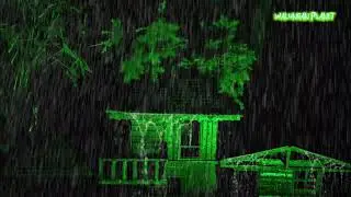 ⛈️🏢 Rain on Apartment Rooftop with Thunder | Urban Night Storm for Sleep