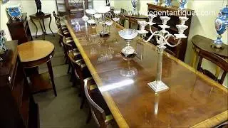 16ft Regency Flame Mahogany Dining Table & 16 Chairs