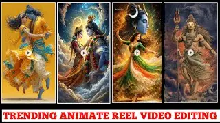 Sirf 1 Click Mein Banaye Bhakti Animated Reel | Easy Video Editing Trick | 1 Click Bhakti Animation