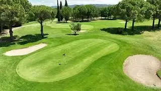 Golf de Carcassonne    drone aerial video   Les Pins   hole#01