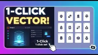 👉 1 Click Vector & Icon Set Design | Adobe Firefly AI Tutorial (Bangla) #AdobeFirefly #VectorDesign