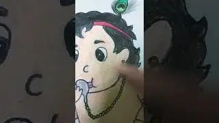 #Janmashtami drawing #krishna drawing #gopal #easy krishna drawing