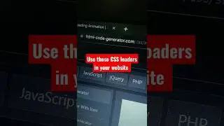 #shorts CSS loaders Animation 🔥#animation #loading #viralshorts #explorepage #fyp #subcrube #web