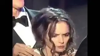 Winon Rider tripping on the SAG awards