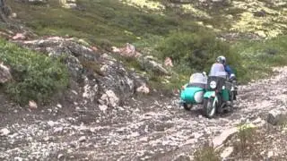 The Road from Rybachiy semi-island on Ural m67-36 '79 with 750cc motor