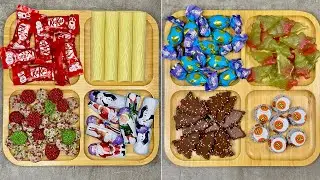 🍬✨ delicious white chocolate bars Milka & KitKat sweets platter ✨🍬 ASMR  #asmr #satisfyling 