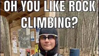 Climbing at Central Rock Gym in Randolph 