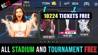 Real Cricket 22 Game Free Tickets | RC22 all Tournaments and Stadium Free | RC22 IPL 22 Free