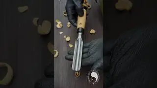 Carving with a Forged gouge chisel / Резьба кованой полукруглой стамеской