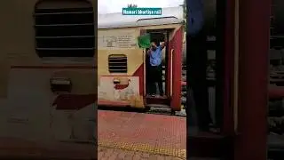 Train Manager showing green signal #ytshorts #train #loco #inspirationalquotes