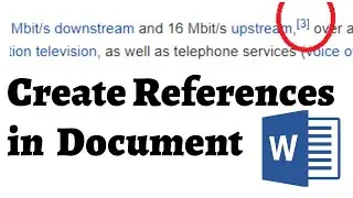 How to create references in document ?