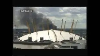 Fire in Greenwich (UK) - BBC London News  - 8th August 2016