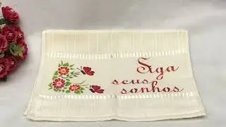 Aprenda como fazer uma linda Toalha pintada de forma fácil e rápida