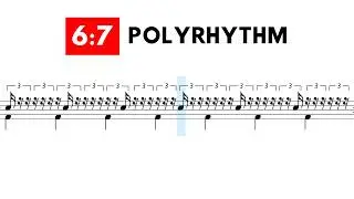 6:7 polyrhythm for drummers &ndash; step by step notation 🥁
