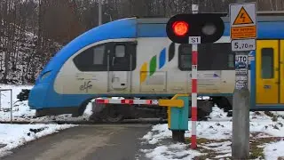 [4K] SSP Cisiec ul. Kolejowa | Polish railroad crossing