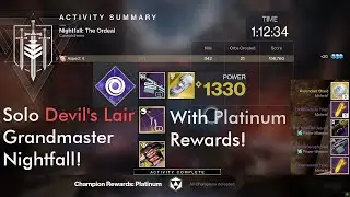 Destiny 2: Full Solo Devil's Lair GRANDMASTER NIGHTFALL | Platinum Rewards! (Season of the Chosen)