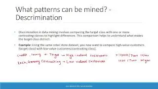 4. Data Mining - What patterns can be mined? Characterization, Discrimination