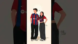 Couple Goals: Barcelona Jersey Dream Team 💙❤️ #FCBarcelona #Shorts #1millionviews