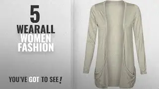 Wearall Women Fashion [2018 Best Sellers]: WearAll Women's Long Sleeve Pocket Cardigan - Cream - US