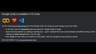 Colab Setup for VS code