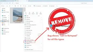 How to remove Edit in Notepad from the File Explorer Context menu