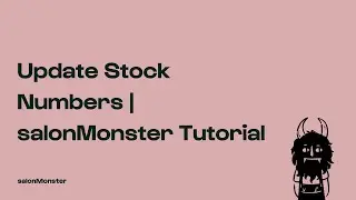 Update Stock Numbers | salonMonster Tutorial