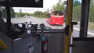 Sweden, Stockholm, bus 838 ride from Haninge Centrum to Vädurensgata