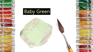 How To Make Baby Green Color | Soft Pastel Green Shade |Easy Color Mixing