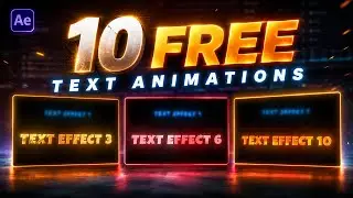 10 Amazing Text Animation Pack Giveaway 🔥 Free Project File After Effects Tutorial!