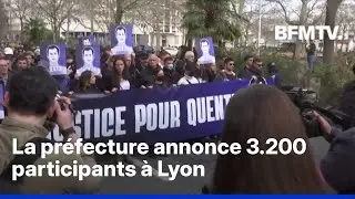 La marche en hommage &agrave; Quentin touche &agrave; sa fin &agrave; Lyon, la pr&eacute;fecture annonce 3.200 participants