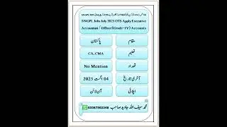 SNGPL Jobs July 2025 OTS Apply Executive Accountant / Officer  Accounts | jobs & study information