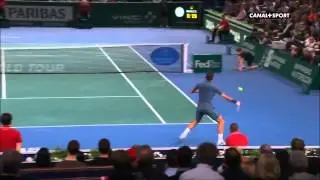 Roger Federer Vs Novak Djokovic Amazing Point Paris Bercy Masters 2013 FULL HD