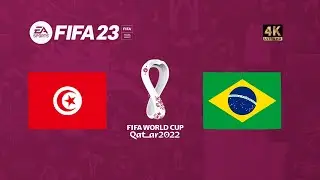 Brasil x Tun&iacute;sia | FIFA 23 Gameplay Copa do Mundo Qatar 2022 | Final [4K 60FPS]