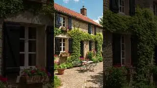 Beautiful European-style Cottage #cottage #europe #flowers #shorts